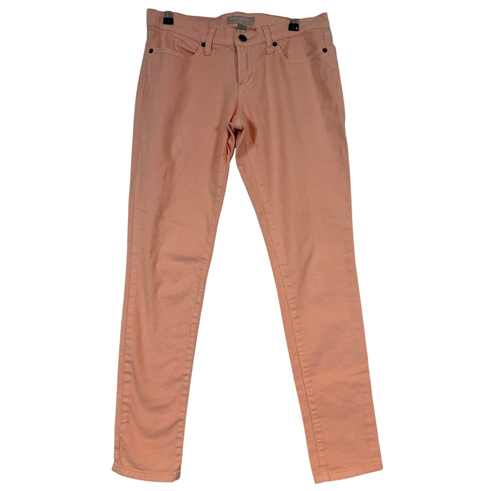 Banana Republic Womens‎ Skinny Fit Jeans Peach Coral Pink Denim Size 4/27 Preppy